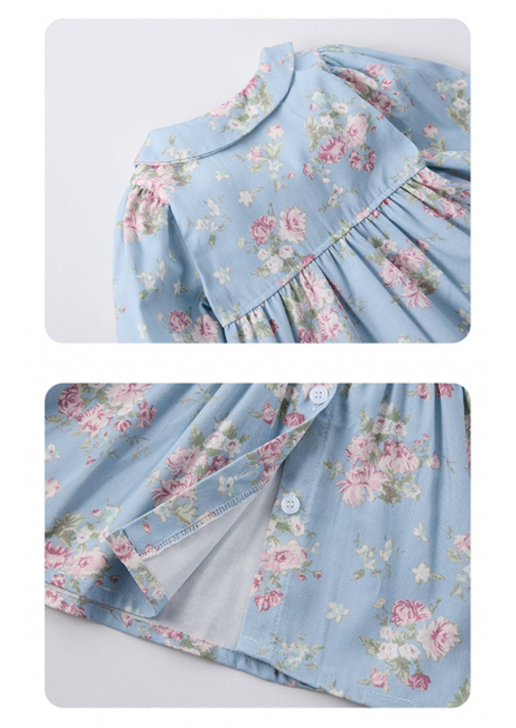 Annie Long Sleeve Floral in Blue