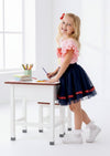 Girls Apple Pencil School Twirl Skirt Set - Twirl Dresses