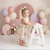 Fairies Garden Applique Tutu Dress in Cream | Cake Smash Outfit Girl