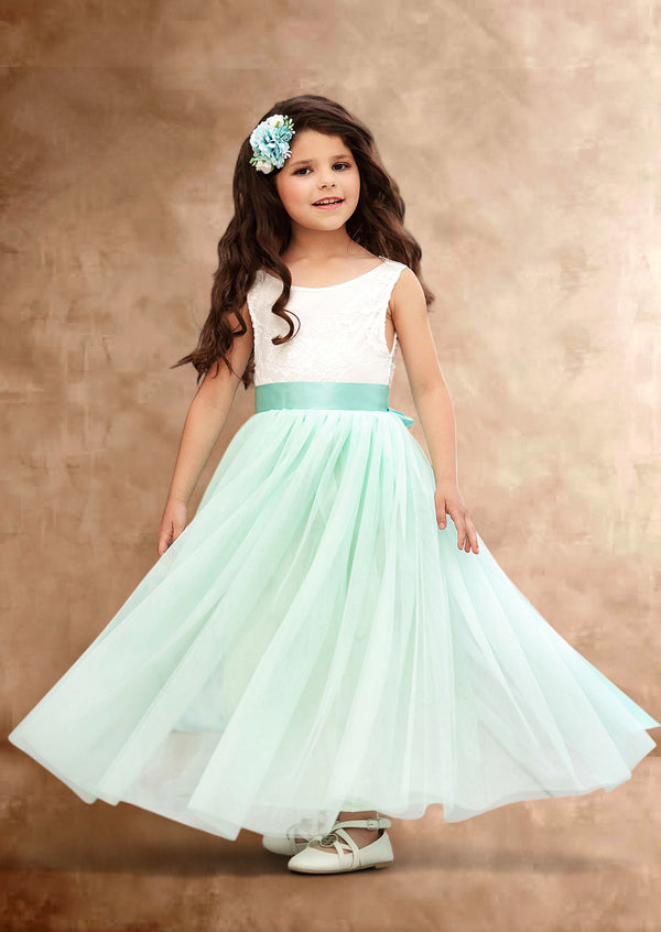 Aqua Flower Girl Dresses