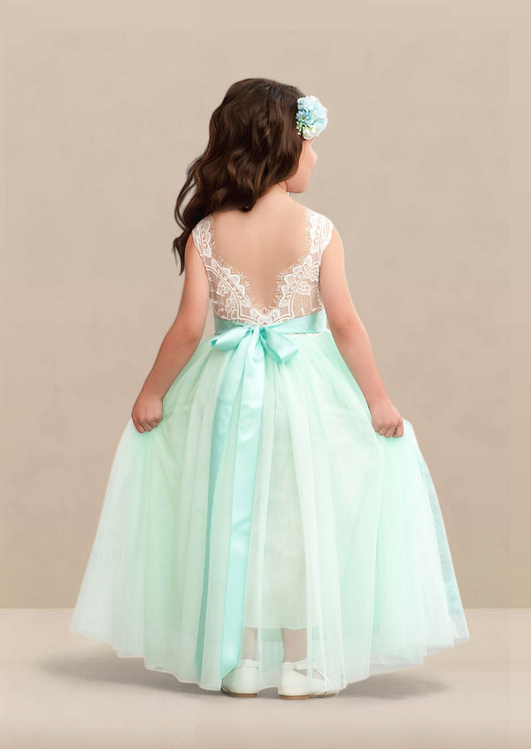 Aqua Flower Girl Dresses