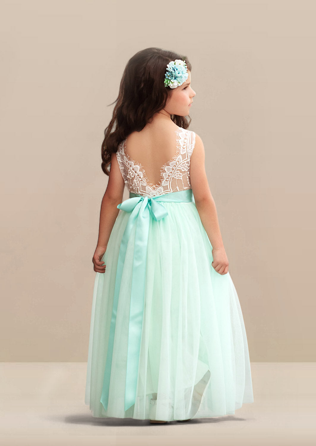 Aqua Flower Girl Dresses