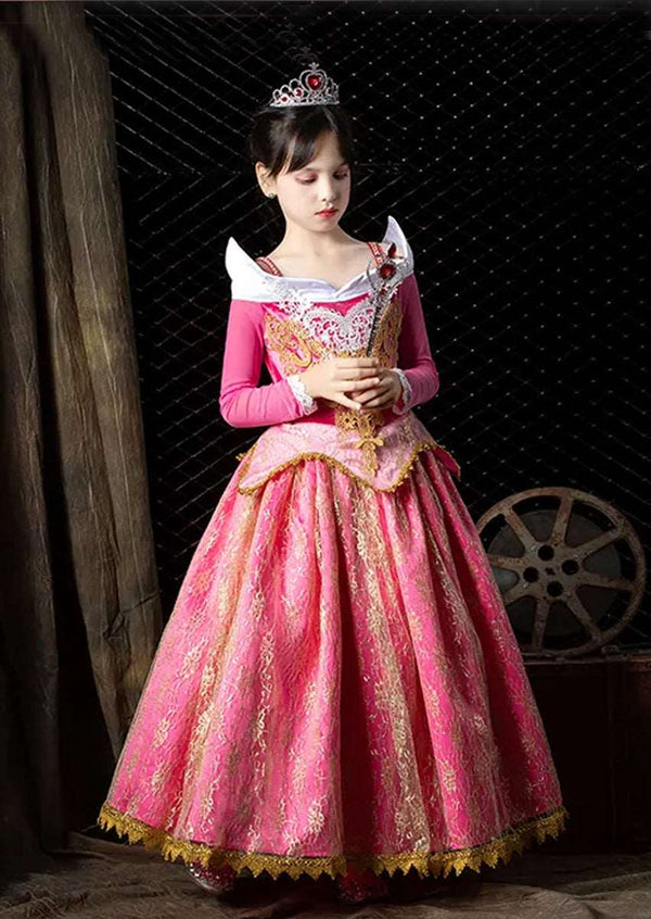 Aurora Dress Set 2# Girls Aurora Princess Dress Cosplay Sleeping