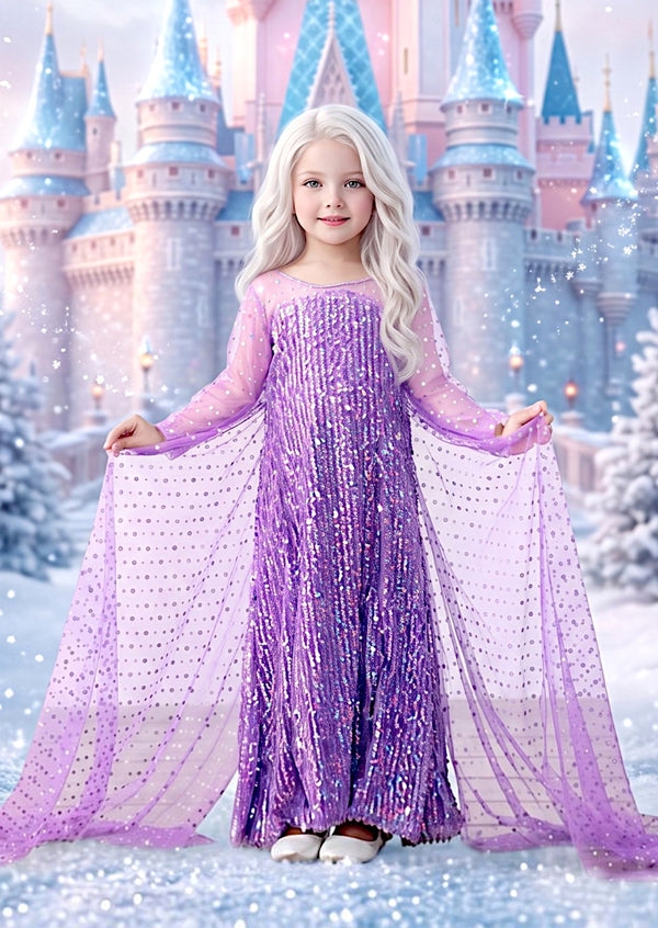 Purple Snow Princess Gown - The Ice & Snow Gown