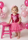 Barbie Cake Smash Tutu Outfit in Hot Pink