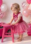 Barbie Cake Smash Tutu Outfit in Hot Pink