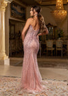Rose Gold Beaded Sheath Gown | Olivia Prom & Gala Dress