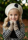Girls Knit Hat and Glove Set | Girls Hats Beige