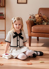 Cream Cottage Bow Skirt Set | Girls Fall Clothes & Outfits