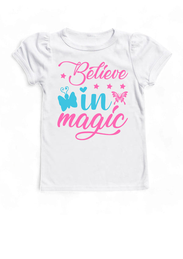 Girls believe in magic cotton tee