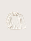 Beth Soft Cotton Embroidered Collar Shirt in White