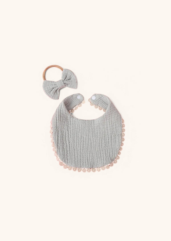 Bib & Bow Baby Girl Gift Set | Gray