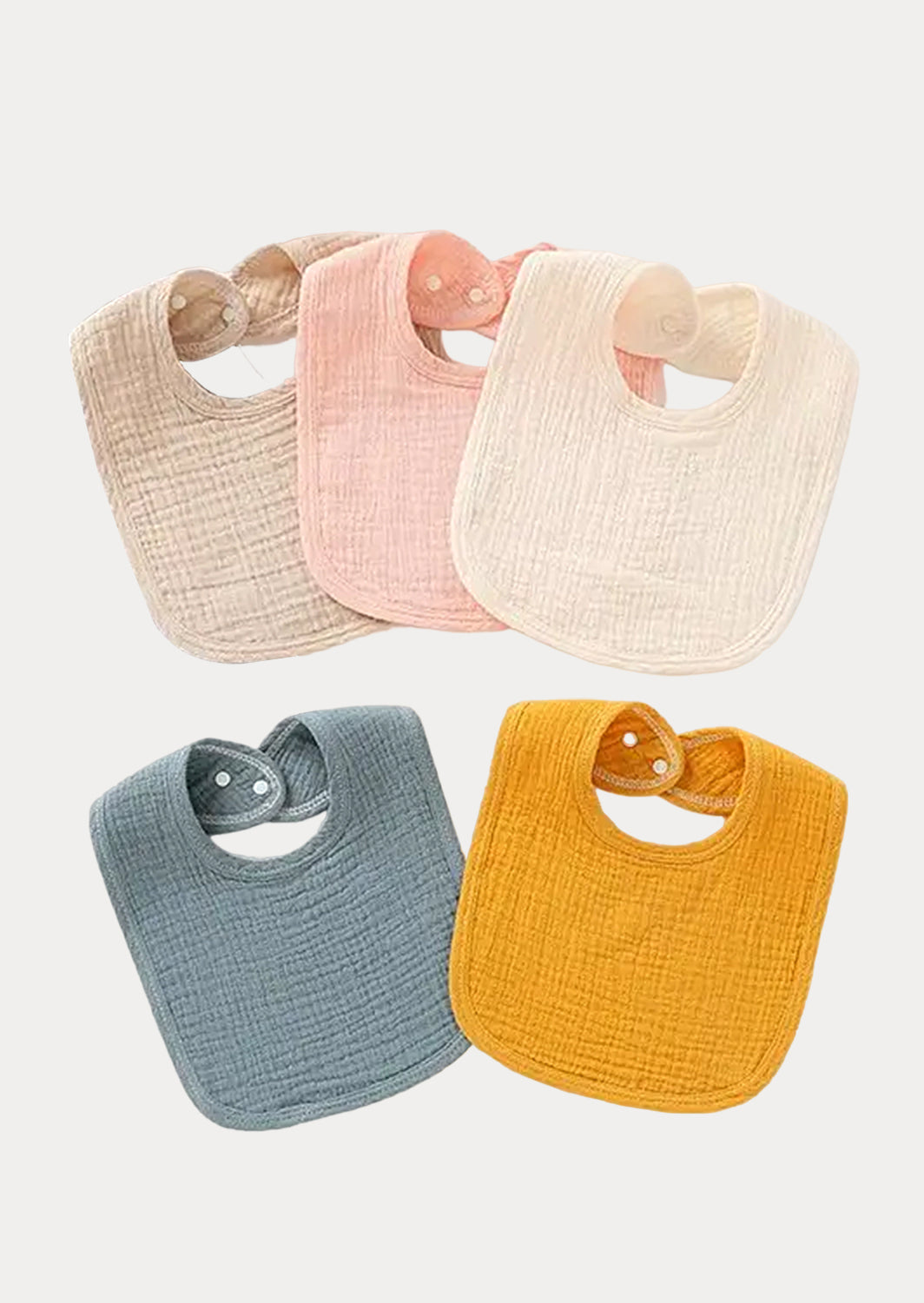 Muslin Bib Set / Ages 0-36M – Pack of 5