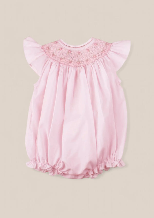 smocked baby bubble romper