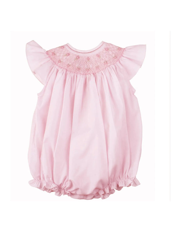 pink baby bubble romper