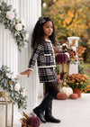 Applewood Manor Black Plaid Shorts Set