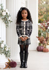 Applewood Manor Black Plaid Shorts Set