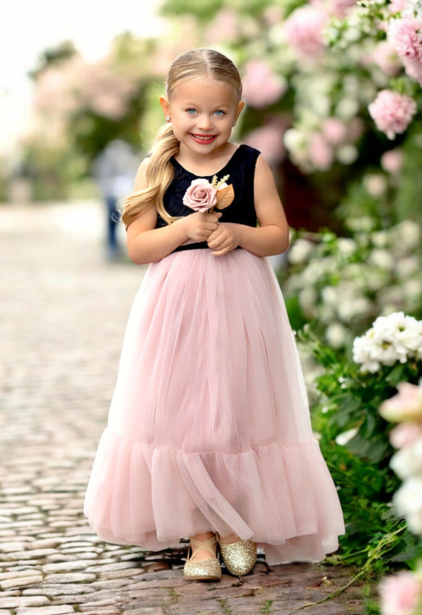 boho summer tulle and lace flower girl dresses for toddlers