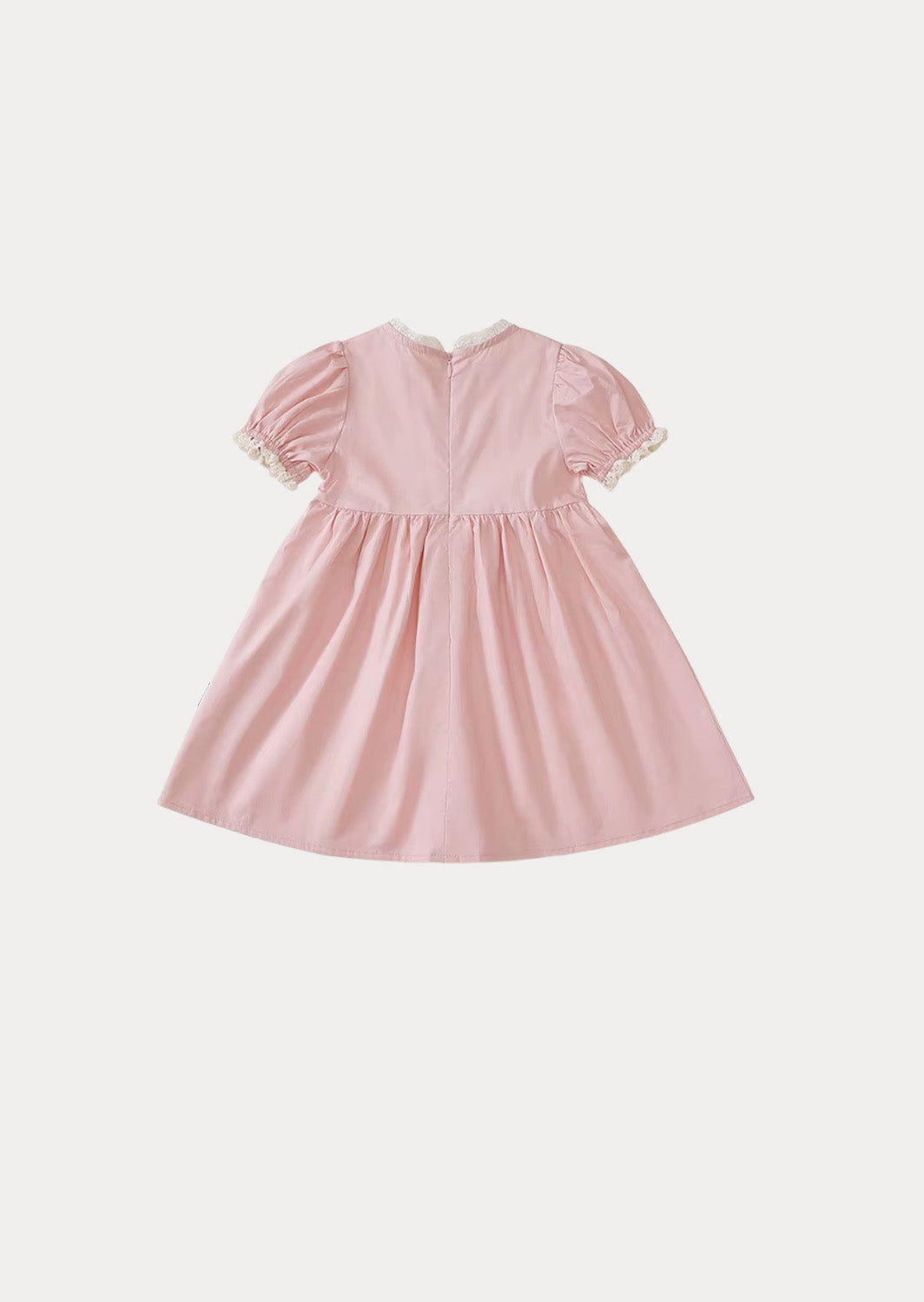 Bloom Cut Lace Applique Dress in Pink