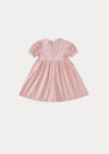Bloom Cut Lace Applique Dress in Pink