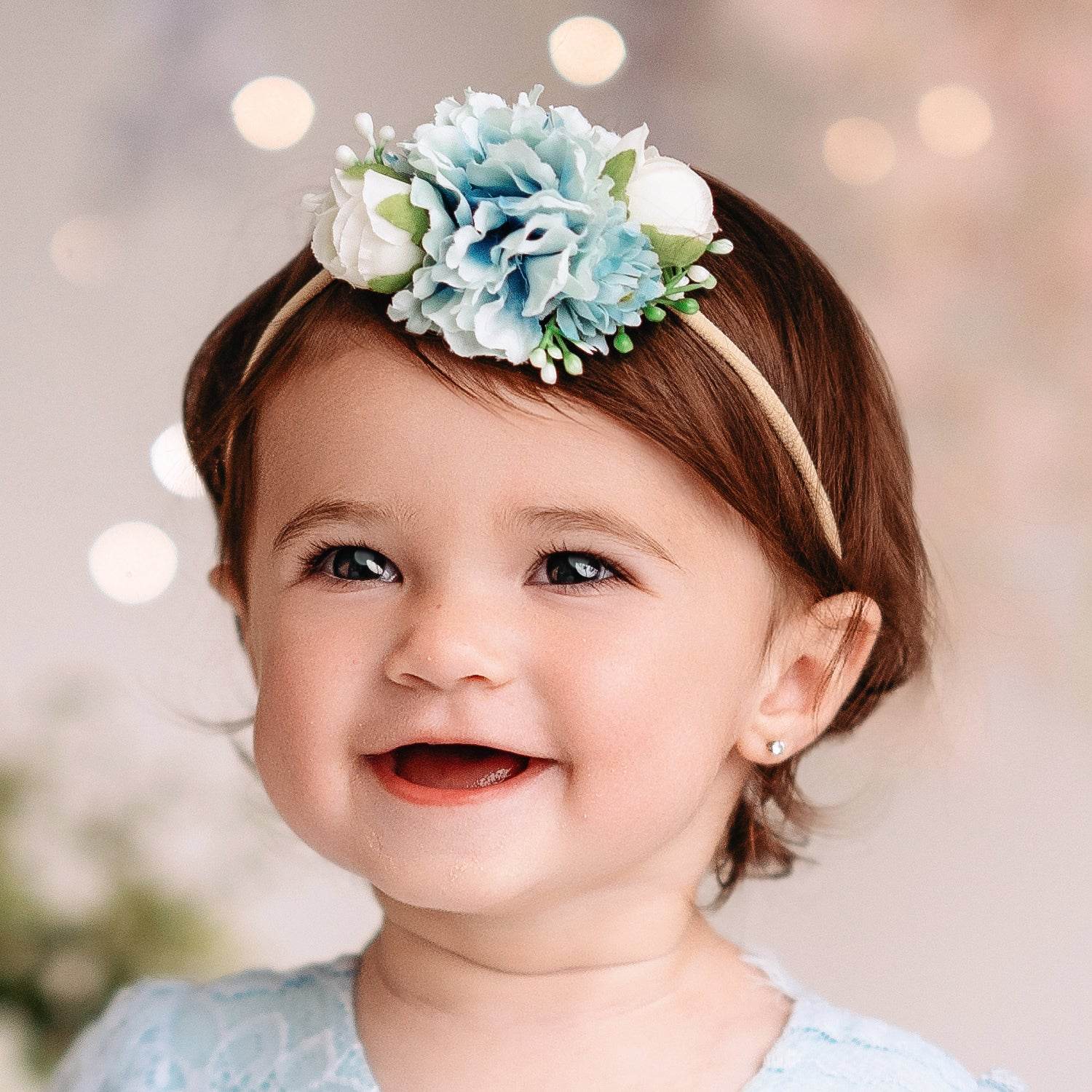 Blue Baby Flower Headband