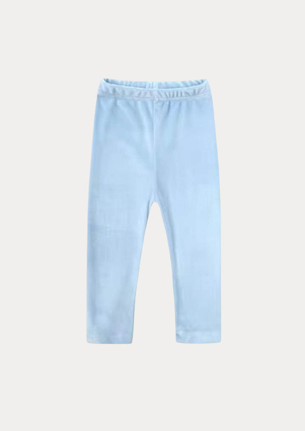 Blue Velour Jogging Pants