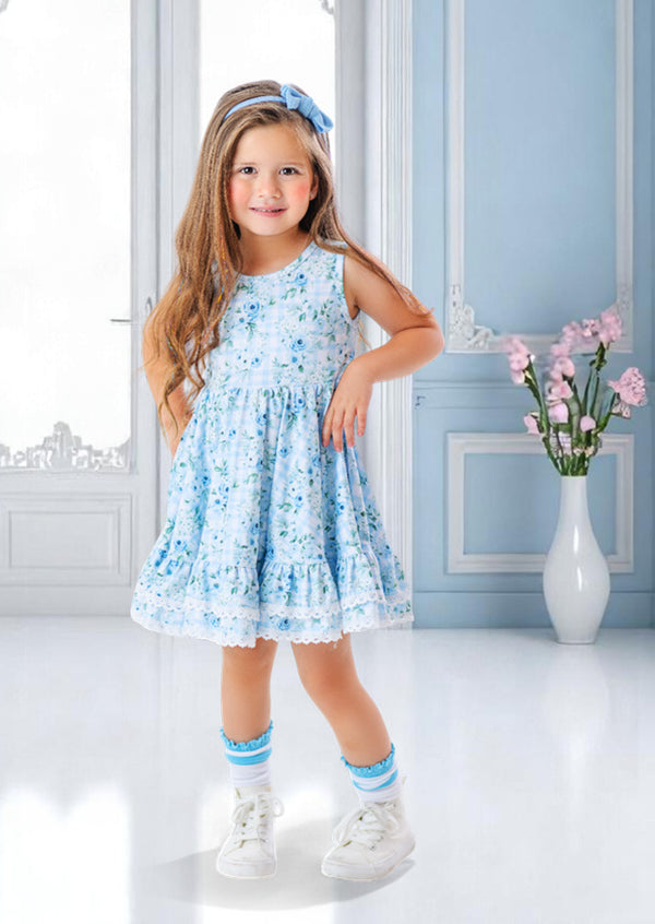 Blue Roses Dress