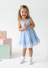 Blue Gingham Check Twirl Dress