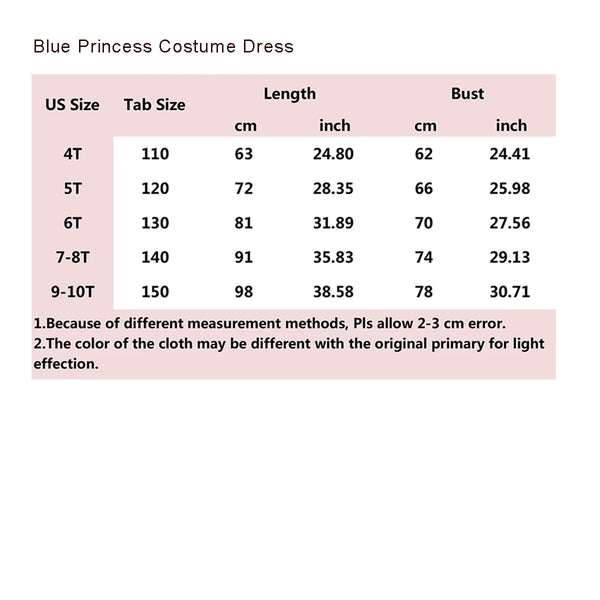 Blue Princess Costume Dress