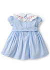 Bishop Collar Smocked Dress