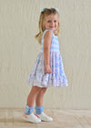 Cottage Flowers Pixie Dress in Blue