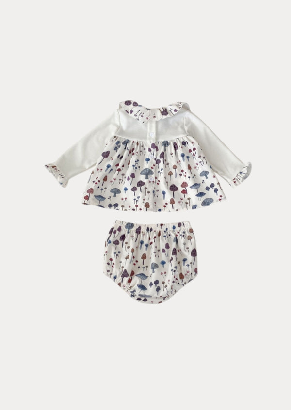 Blue Violet Mushrooms Bloomer Set