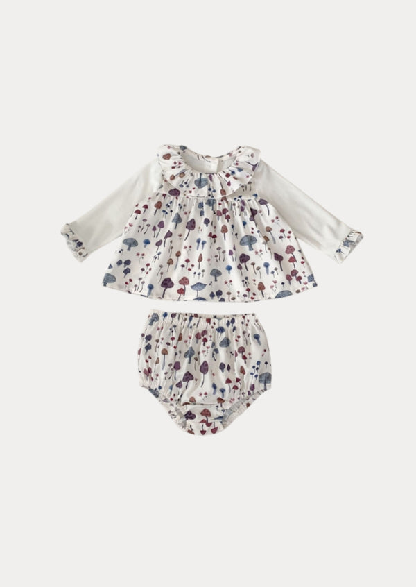 Blue Violet Mushrooms Bloomer Set