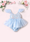 Whimsy Sequin Romper in Blue