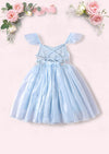 Whimsy Sequin Party Dress in Blue