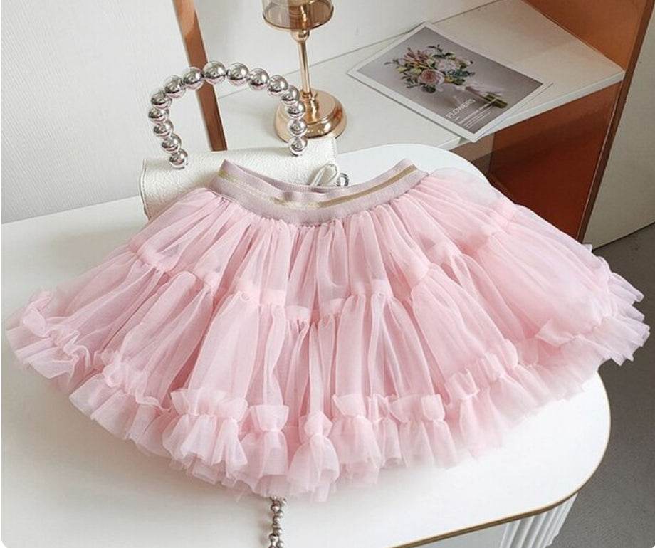 Pink Chiffon Tutu Skirt