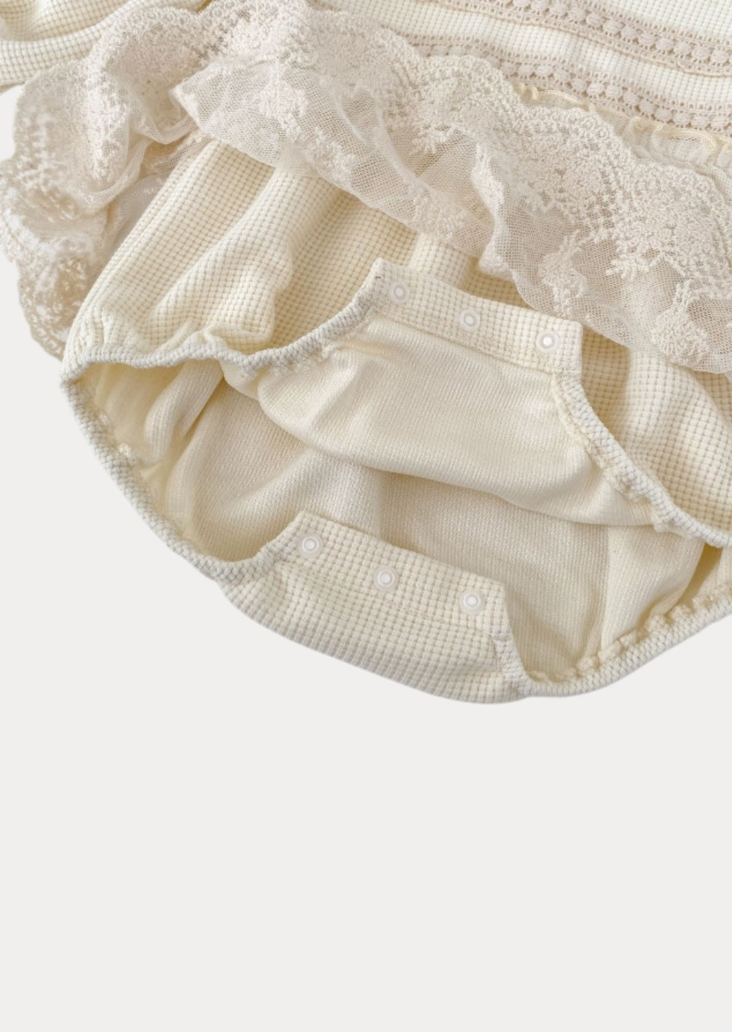 Blythe Lace Overlay Knit Romper