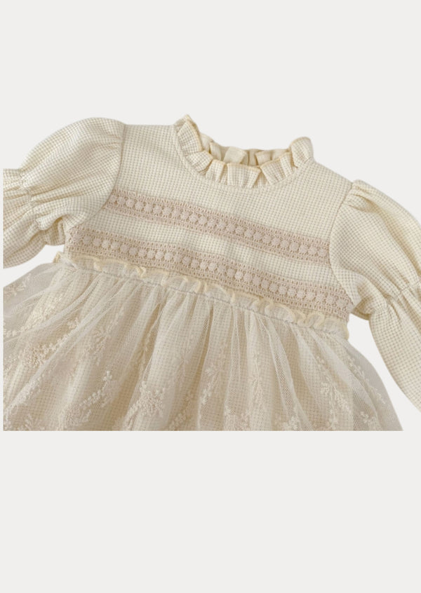 Blythe Lace Overlay Knit Romper