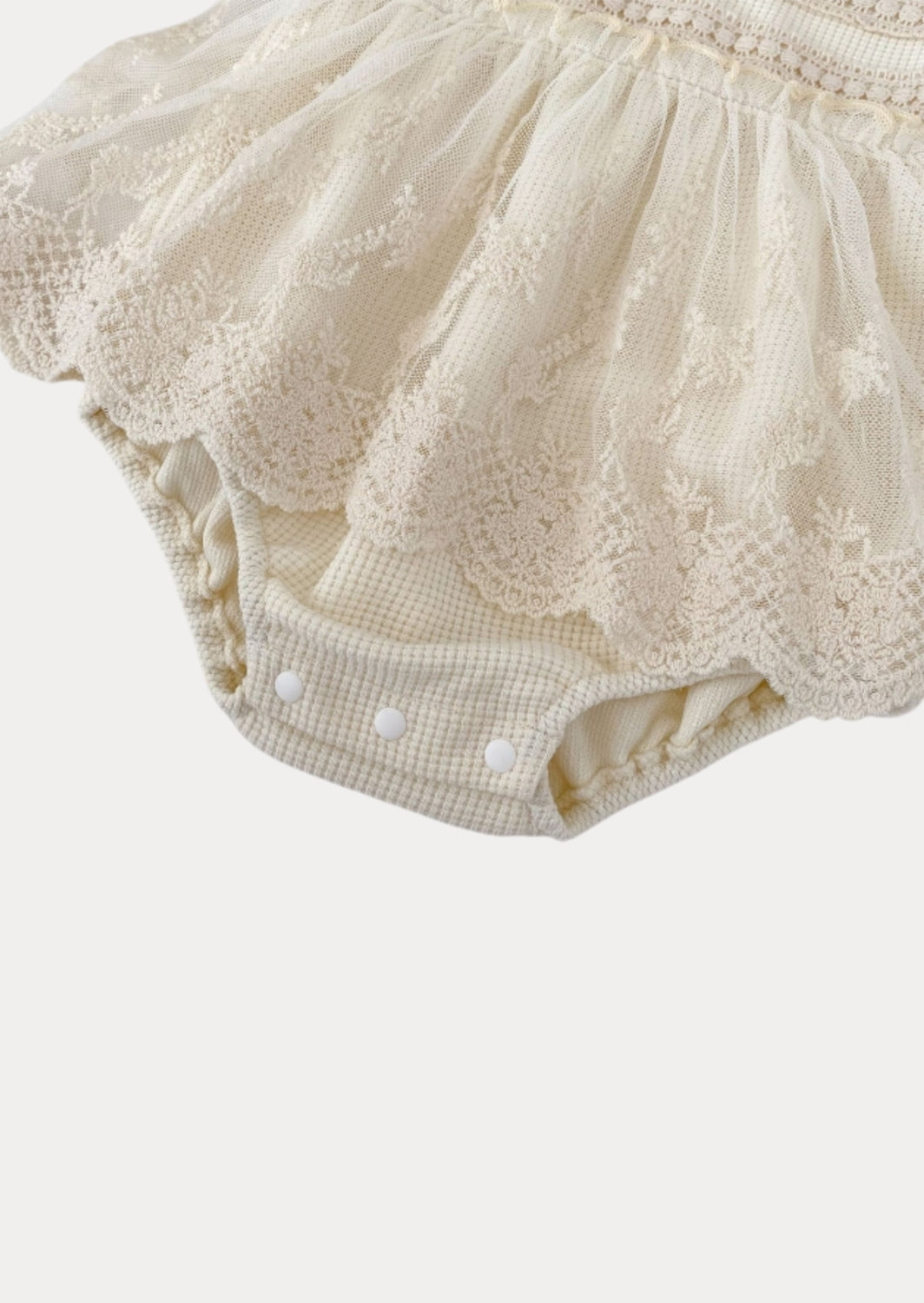 Blythe Lace Overlay Knit Romper