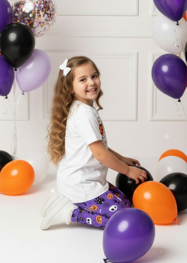 Spooky Pumpkins Halloween Leggings Set – Fall & Trick‑or‑Treat Outfit