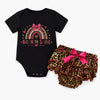Born to Shine Leopard 1st Birthday Onesie & Bloomer Set