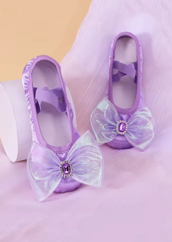 Lavender Jewel Ballet Slippers | Girls Costume Shoes