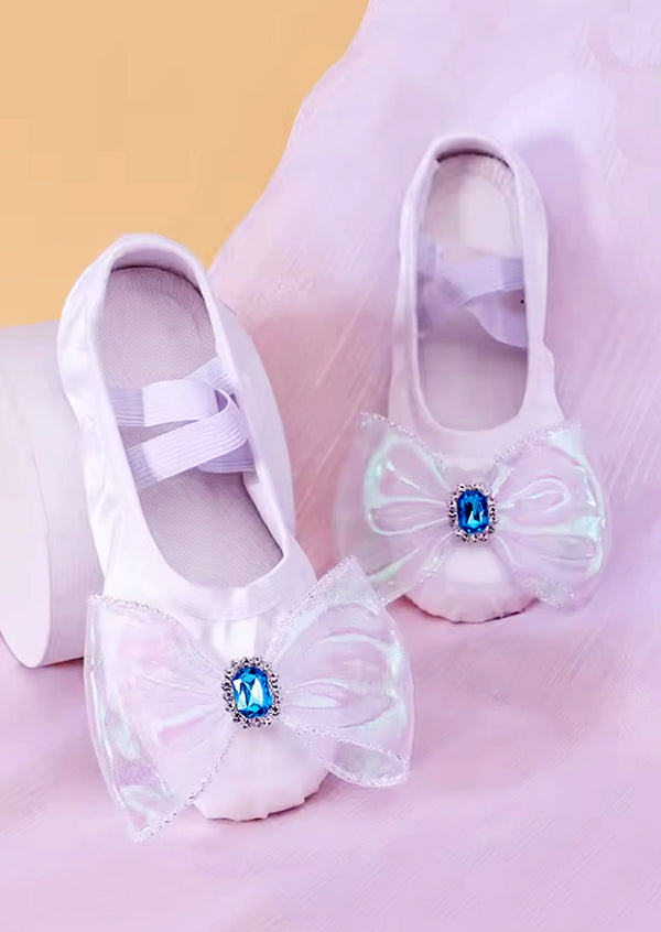White Snow Crystal Ballet Slippers