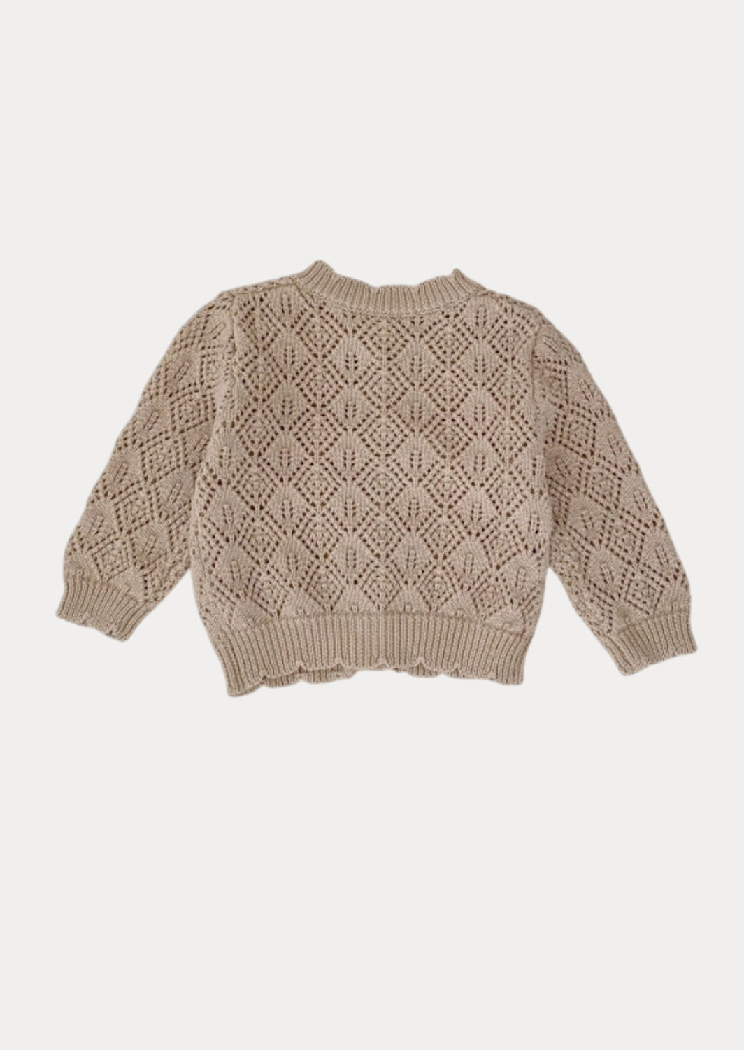 Diamond Weave with Bows Cardigan