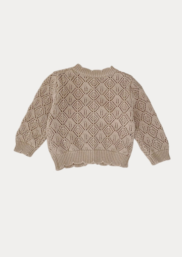 Diamond Weave with Bows Cardigan