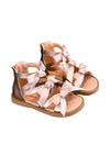 girls pink gladiator sandals