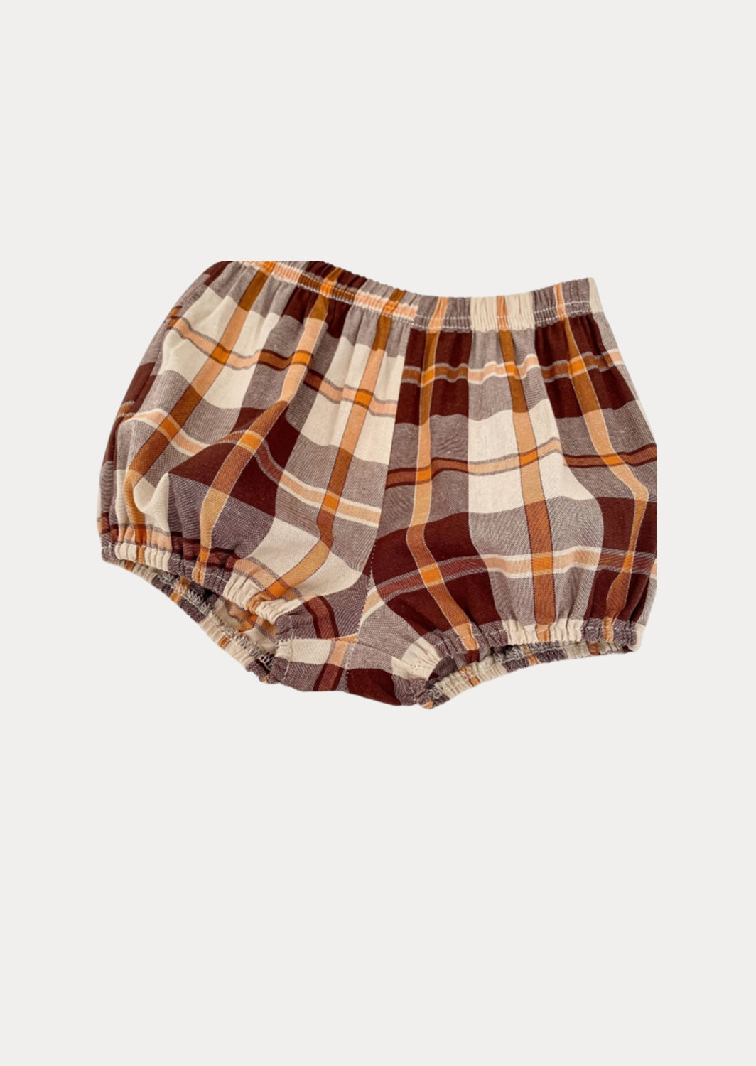Autumn Brown Plaid Bloomer Set