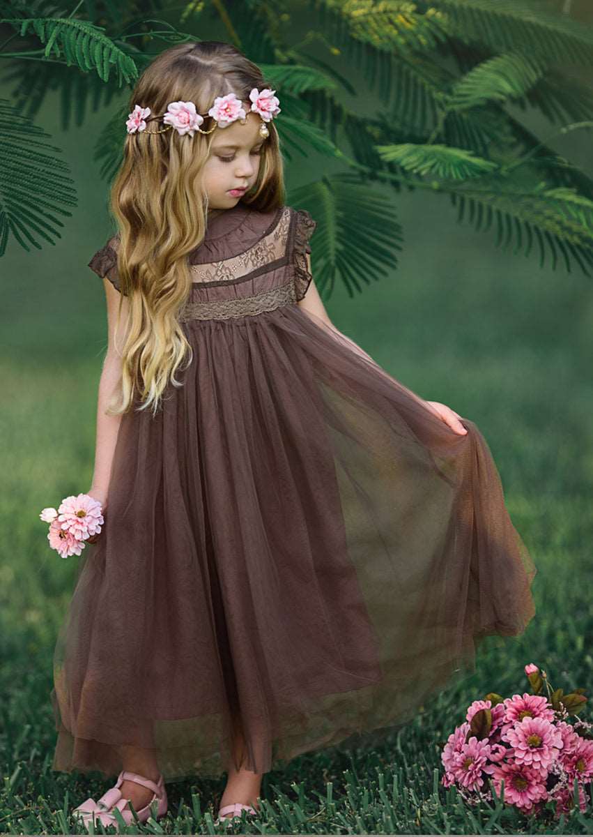 brown flower girl