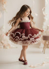 Odette Tutu Dress Burgundy