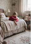 Comfy Cotton Girls Pajama Set in Deep Red